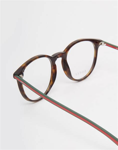 gucci round prescription glasses men|men's gucci clear lens glasses.